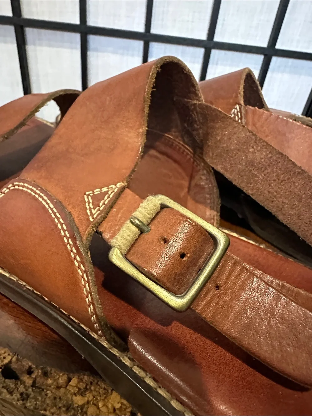 Cole Haan Men's Brown Leather Adjustable Strap Sandals 9.5 EUC